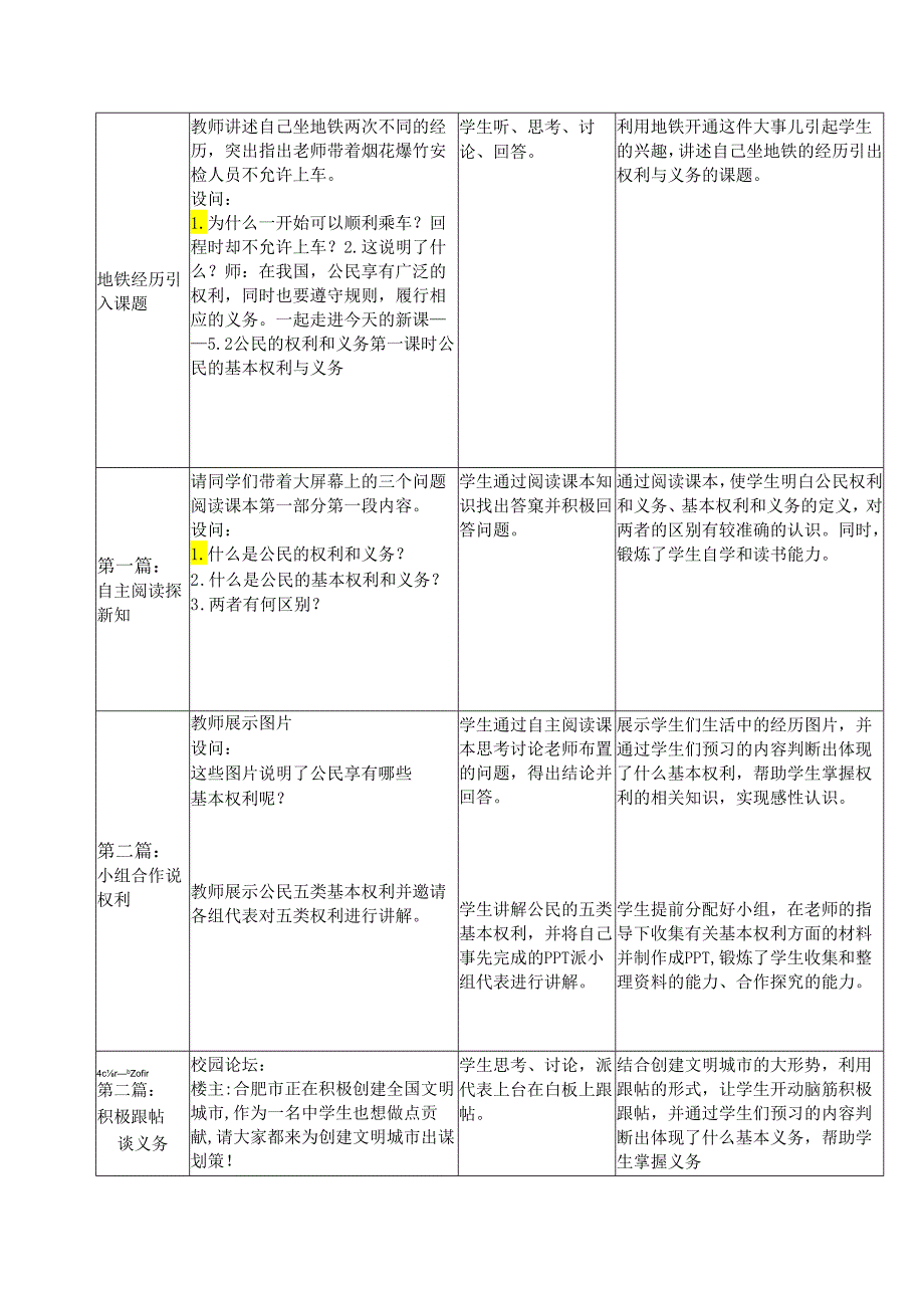 8年级下册道德与法治部编版教案《公民基本权利》 .docx_第2页