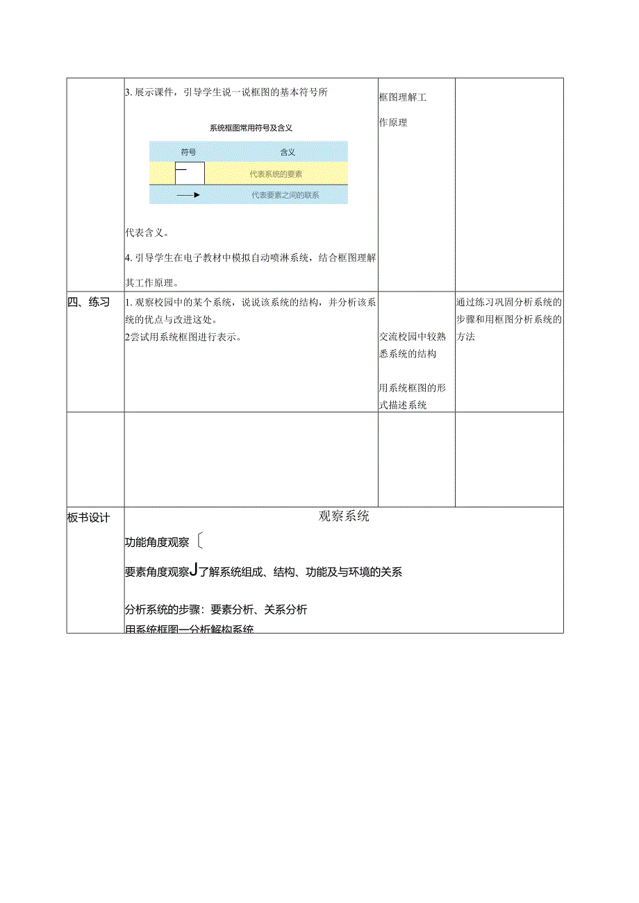 第3课观察系统 教案（表格式） 浙教版五年级信息科技下册.docx_第3页