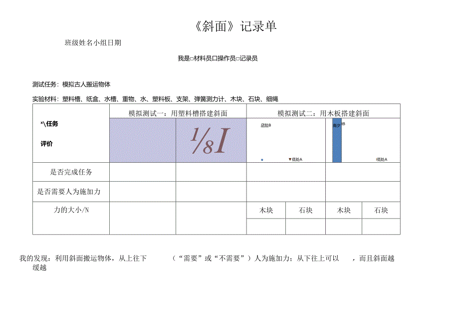 教科版六年级科学上册第三单元工具与技术试验记录单.docx_第2页