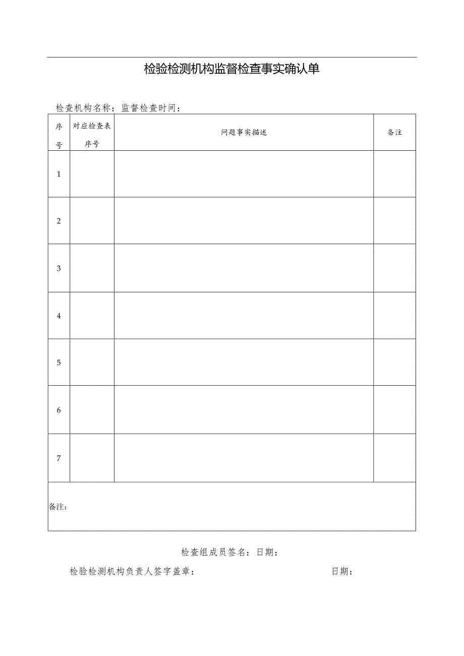 检验检测机构监督检查事实确认单.docx_第1页