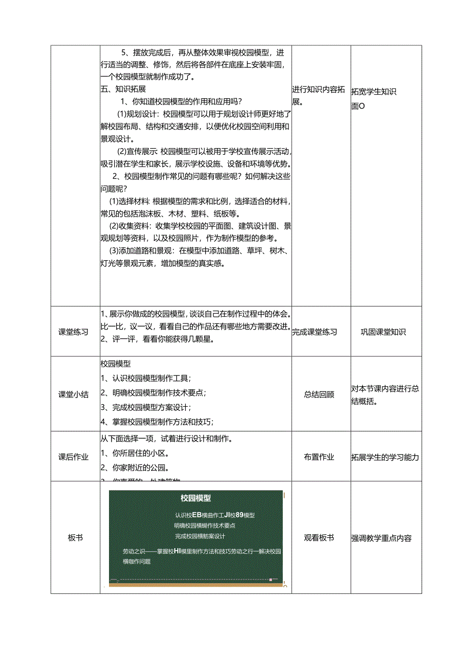 粤教版劳动技术六年级下册第三单元第2课《校园模型》教案.docx_第3页