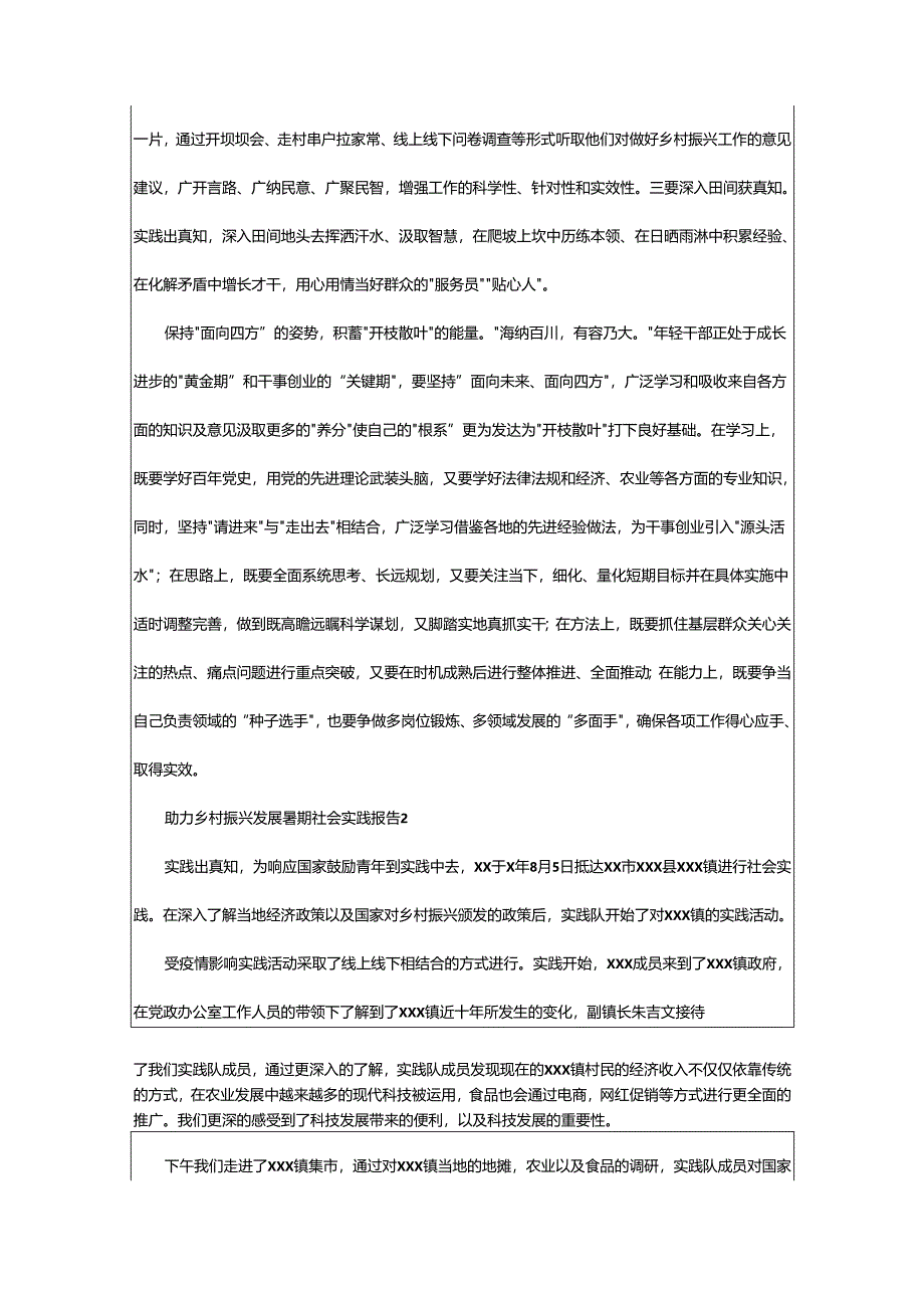 2024年助力乡村振兴发展暑期社会实践报告.docx_第2页