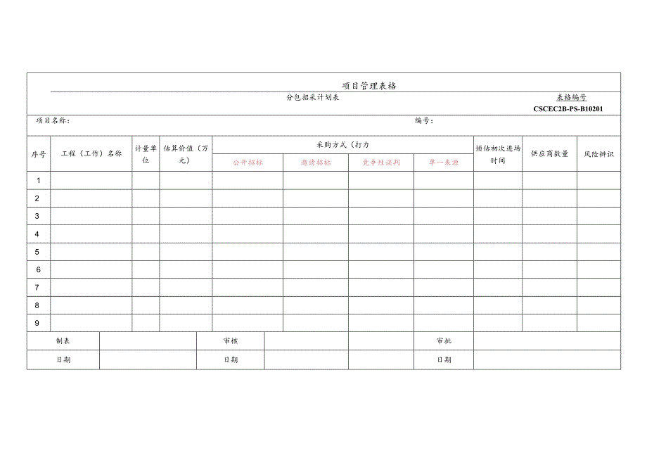 分包招采计划表.docx_第1页