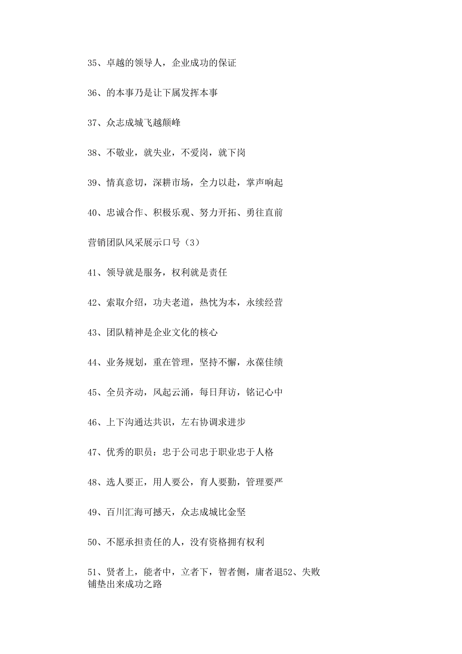 营销团队风采展示口号大全.docx_第3页