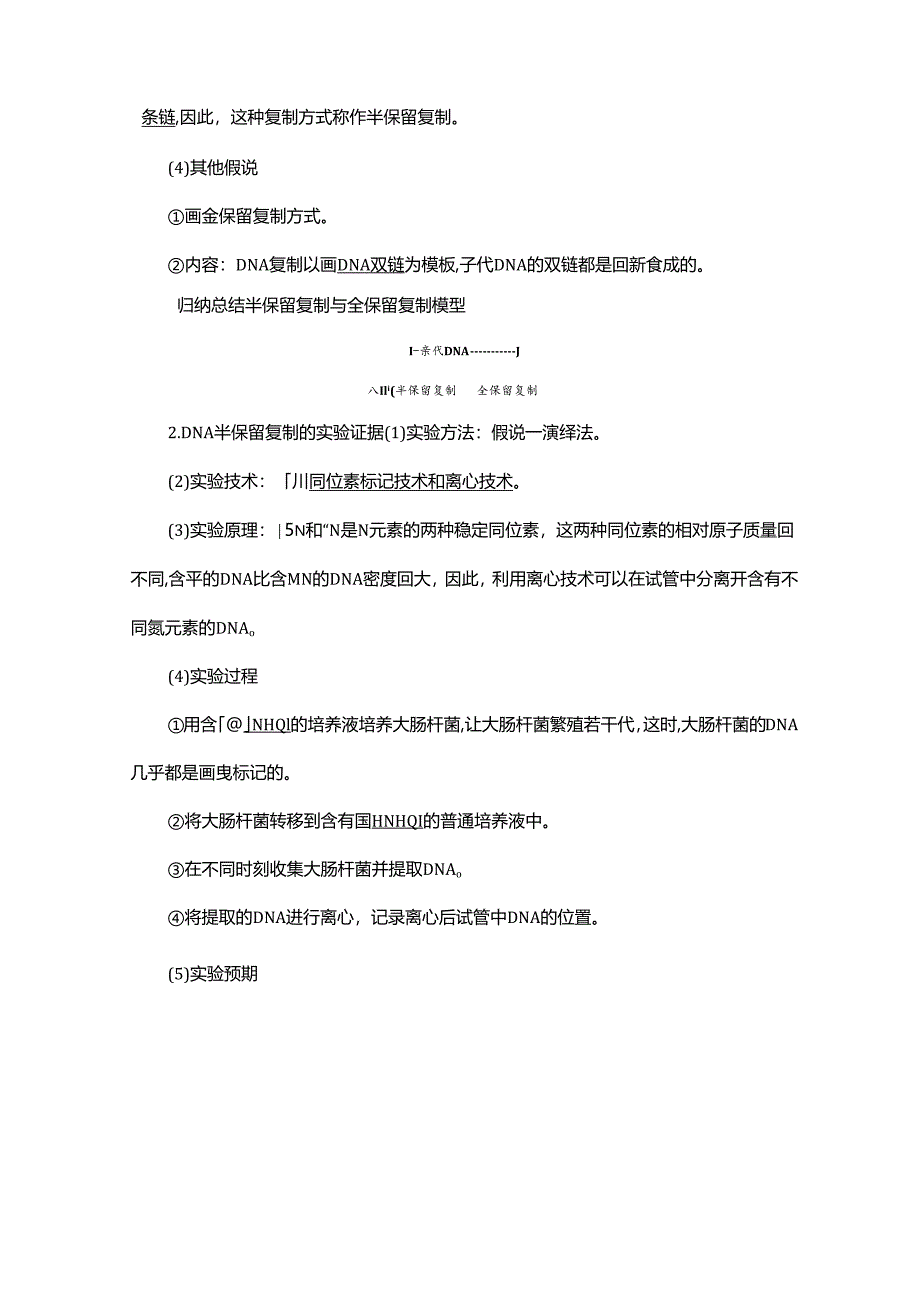 2023-2024学年 人教版 必修二DNA的复制 学案.docx_第2页