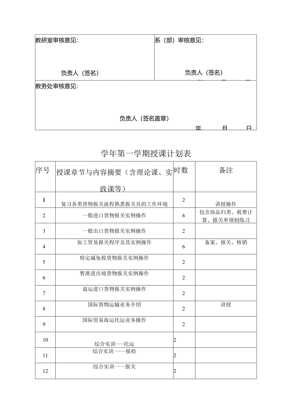 职业技术学院《报关实训》课程教案.docx_第3页