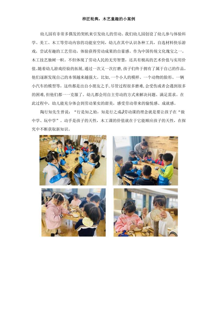 幼儿园木艺童趣的小案例.docx_第1页