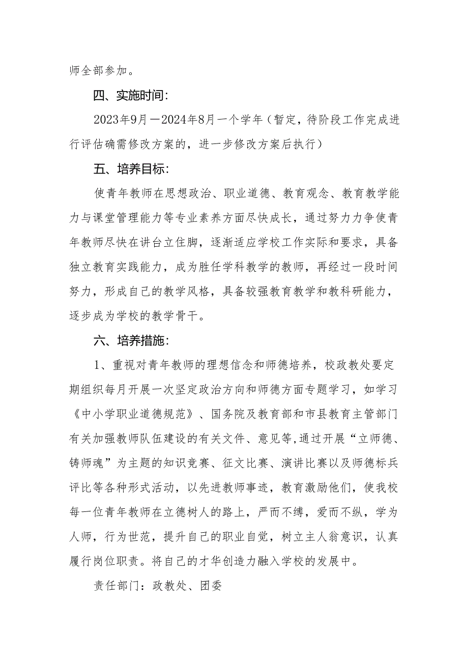 中学青年教师培养实施方案.docx_第2页