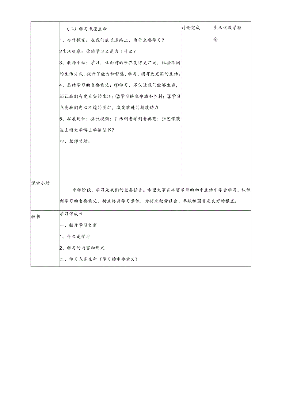 人教版《道德与法治》七年级上册：2.1 学习伴成长 教案.docx_第2页