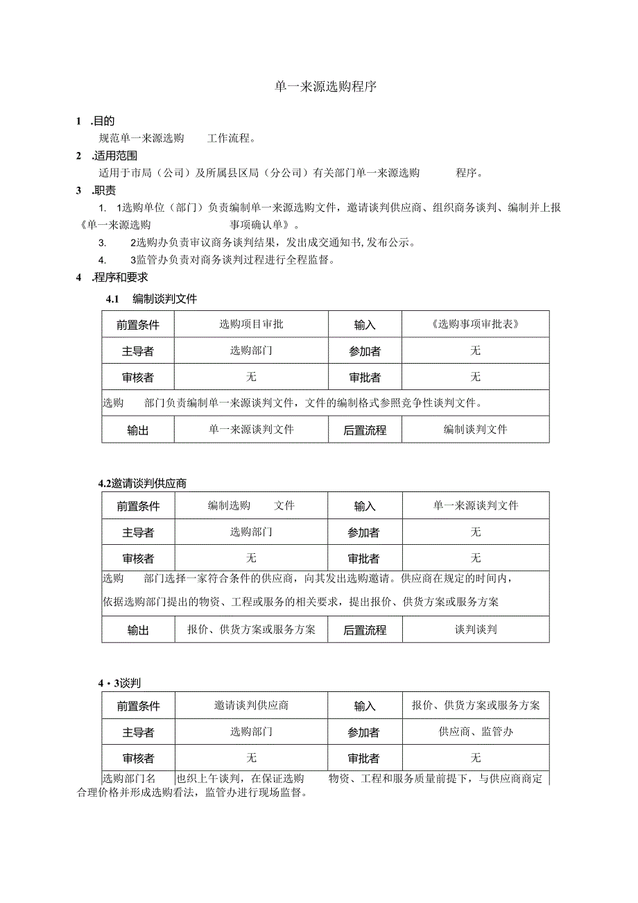 4、单一来源采购程序 风险.docx_第1页