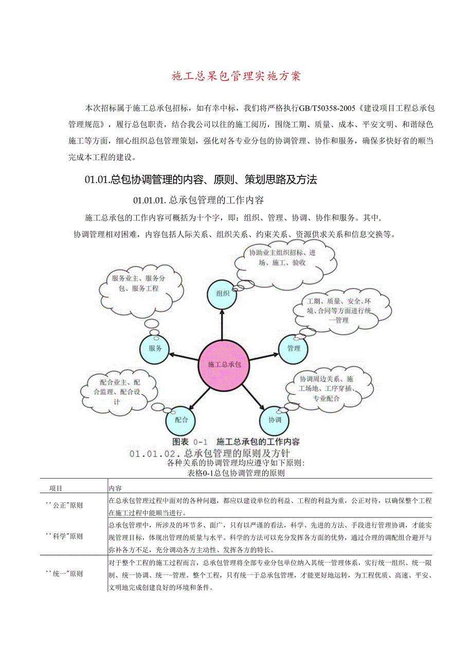 2总体概述：施工组织总体设想,方案正对性及施工段划分.docx_第1页