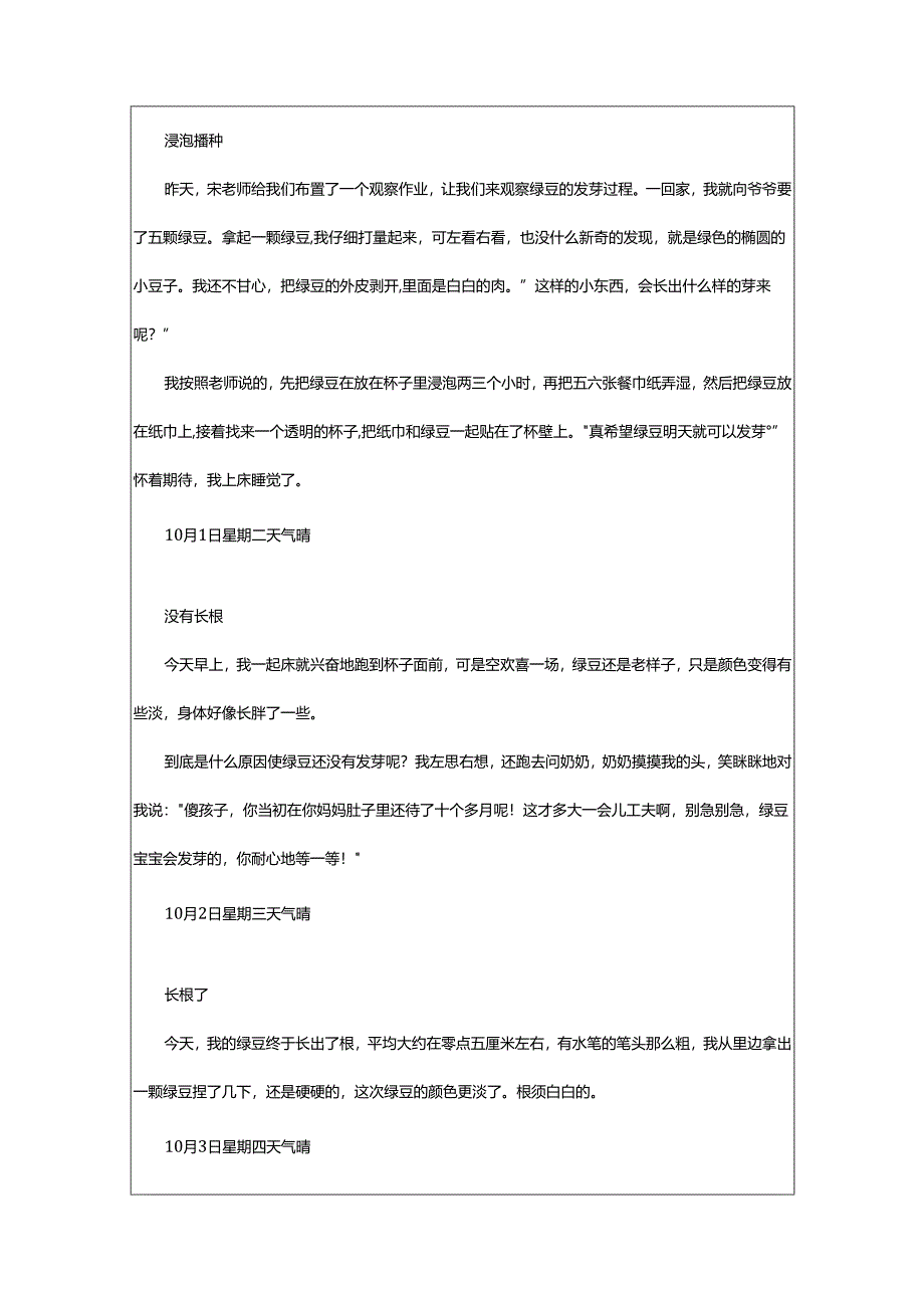 2024年写发绿豆芽的观察日记.docx_第2页