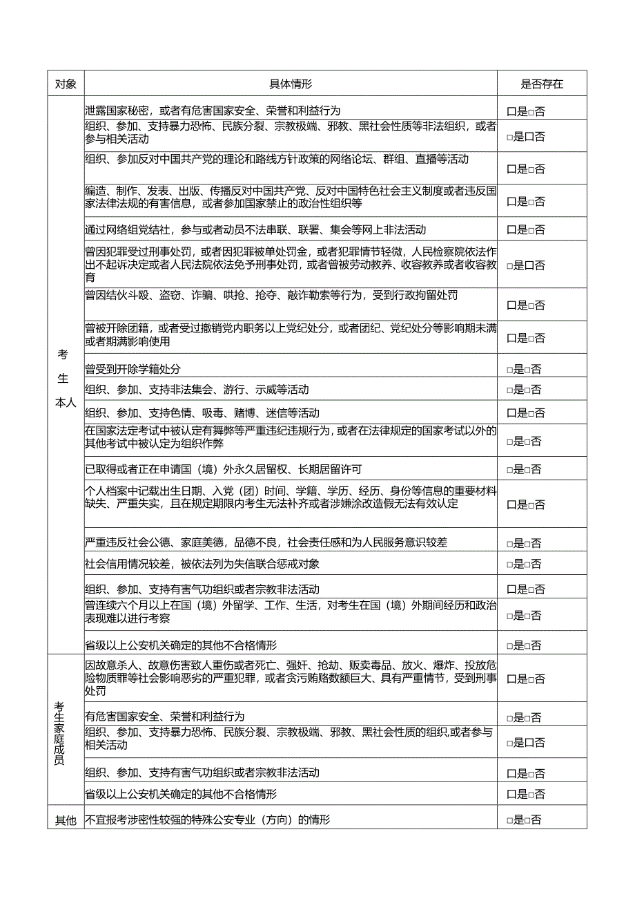 公安院校公安专业本专科招生在校情况考察表2024黑龙江.docx_第3页