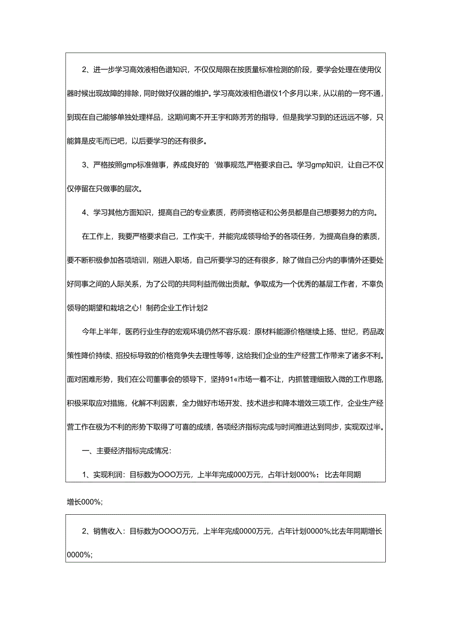 2024年制药企业工作计划.docx_第2页