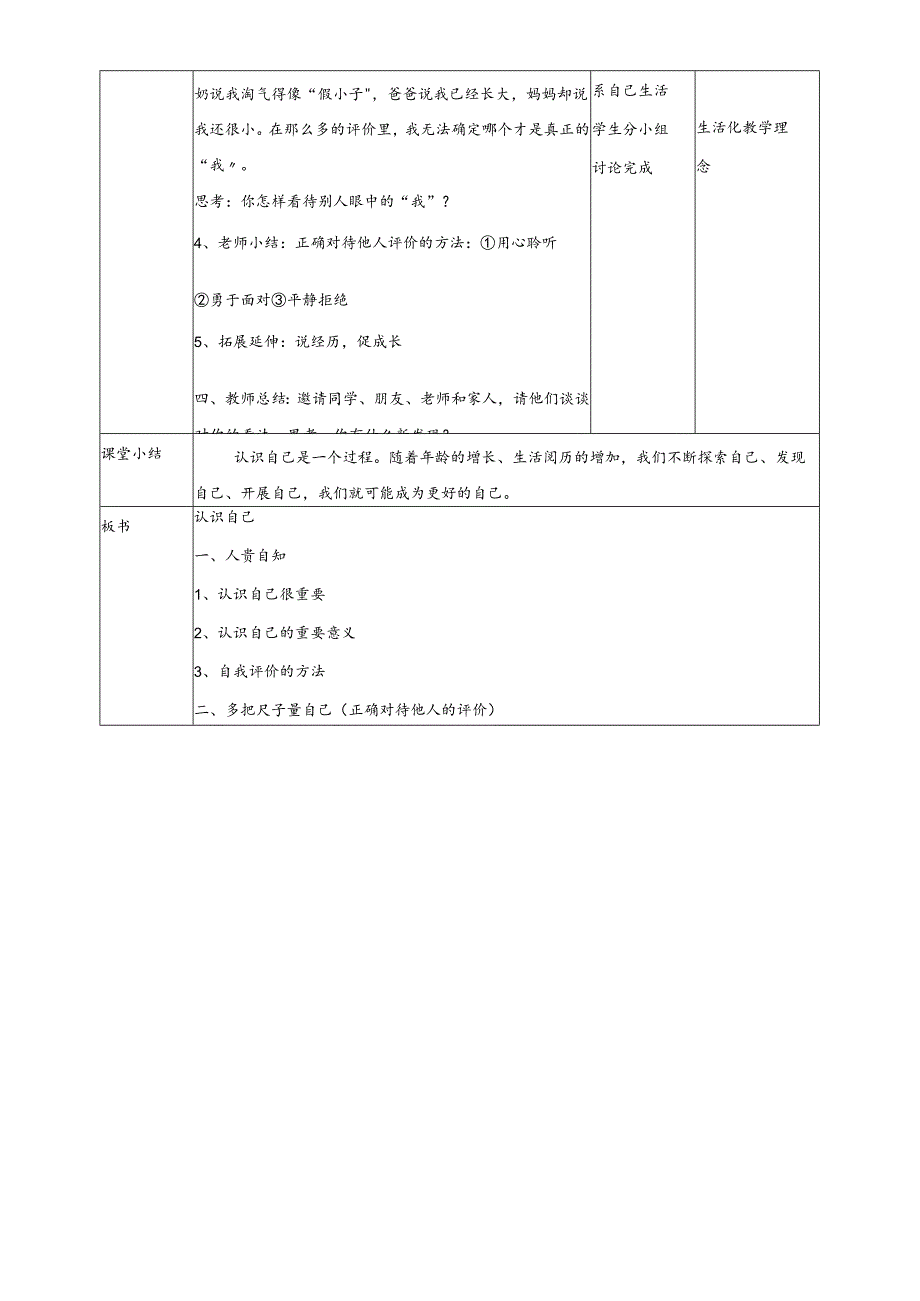 人教版《道德与法治》七年级上册：3.1 认识自己 教案.docx_第2页