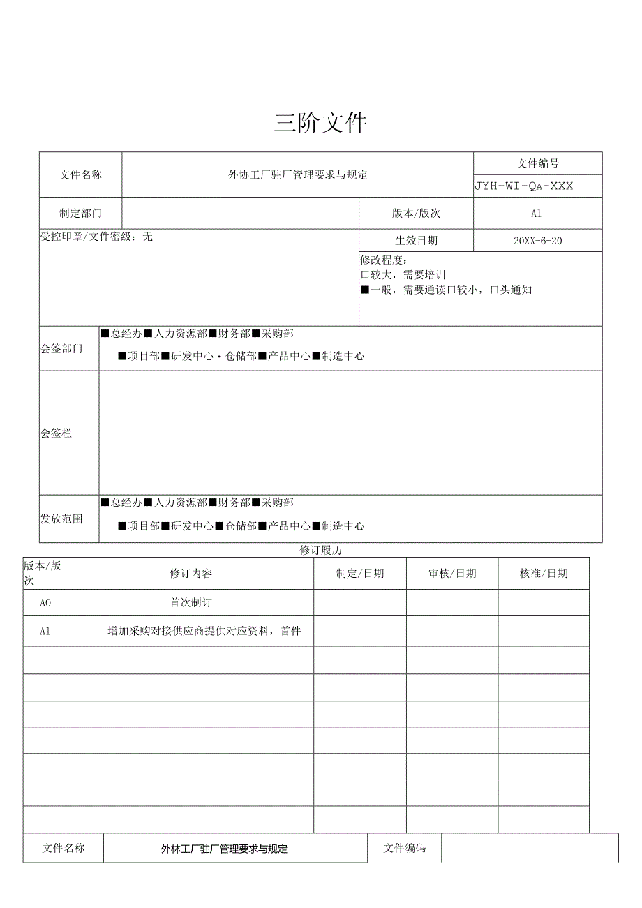 外协驻厂管理要求与规定+流程图.docx_第1页