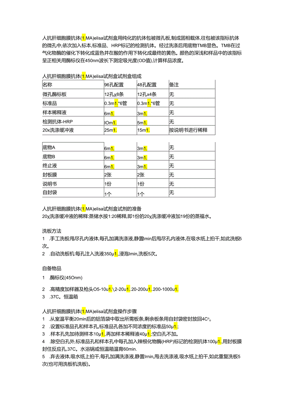 人抗肝细胞膜抗体LMAELISA试剂盒.docx_第1页