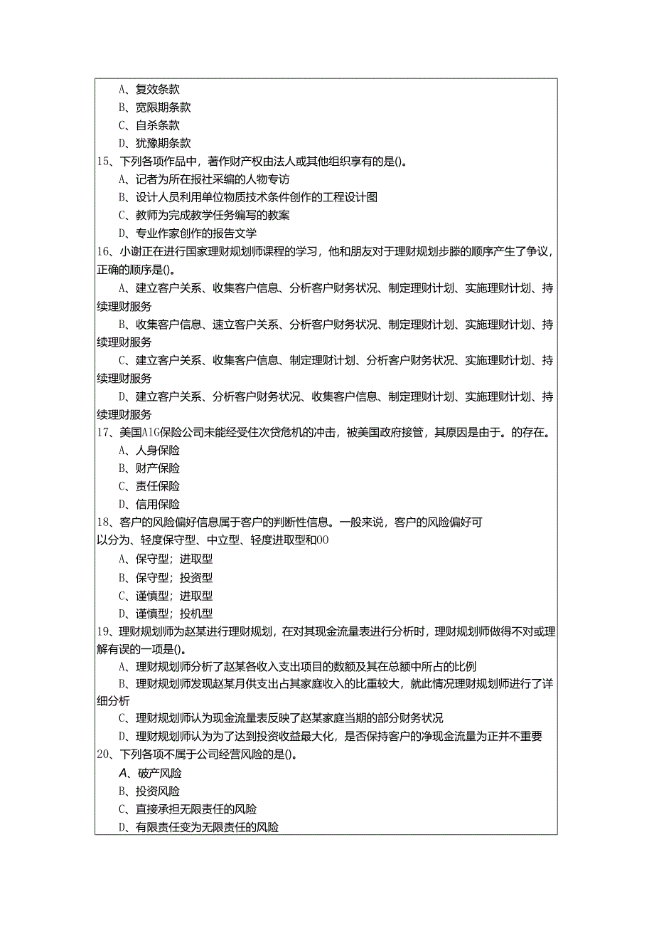 往年理财规划师（三级）试题含答案解析.docx_第3页