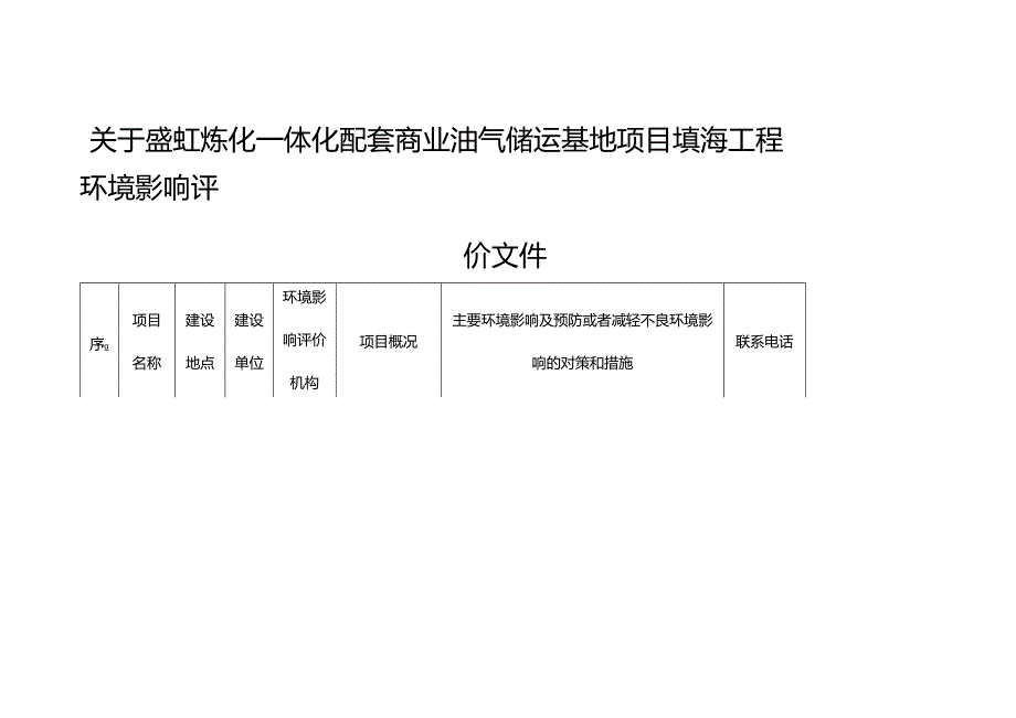 关于盛虹炼化一体化配套商业油气储运基地项目填海工程环境影响评价文件.docx_第1页