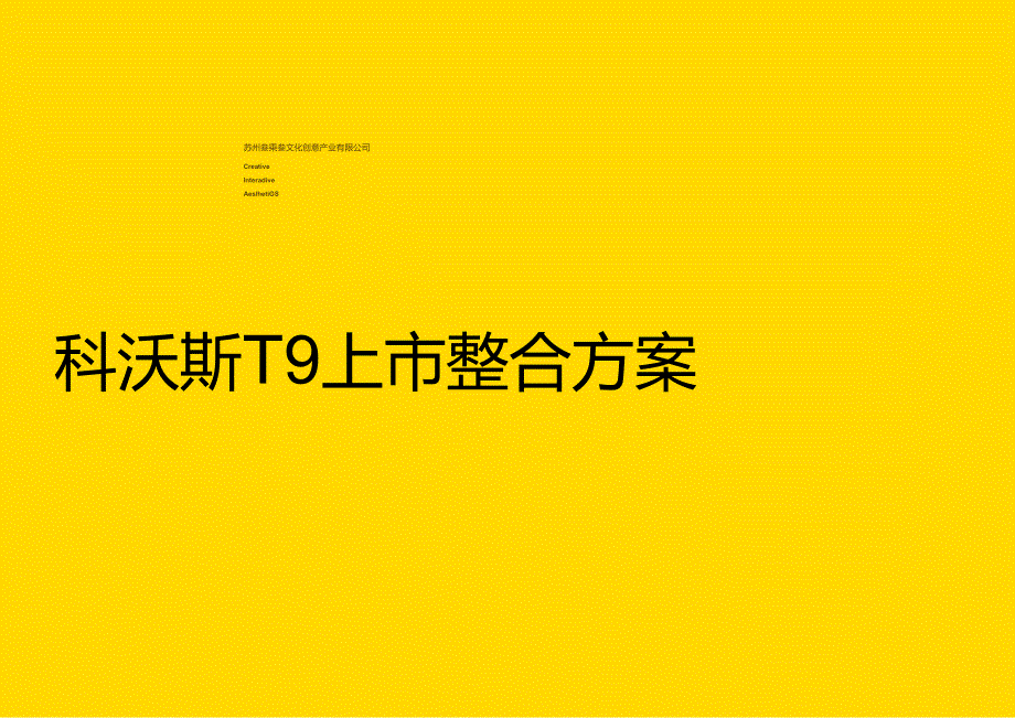 2023科沃斯T9上市整合营销方案.docx_第1页