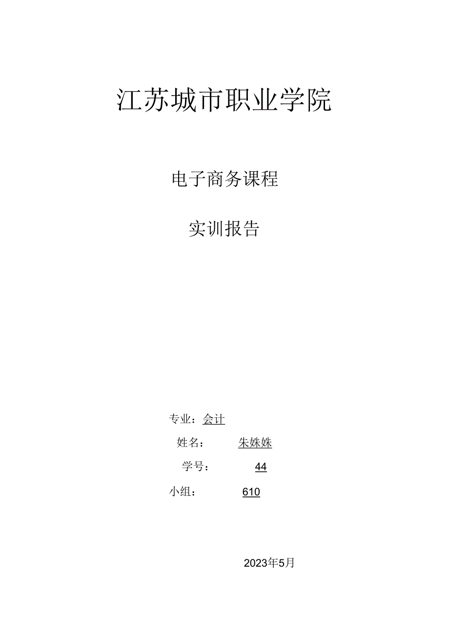 电子商务实训报告书.docx_第1页