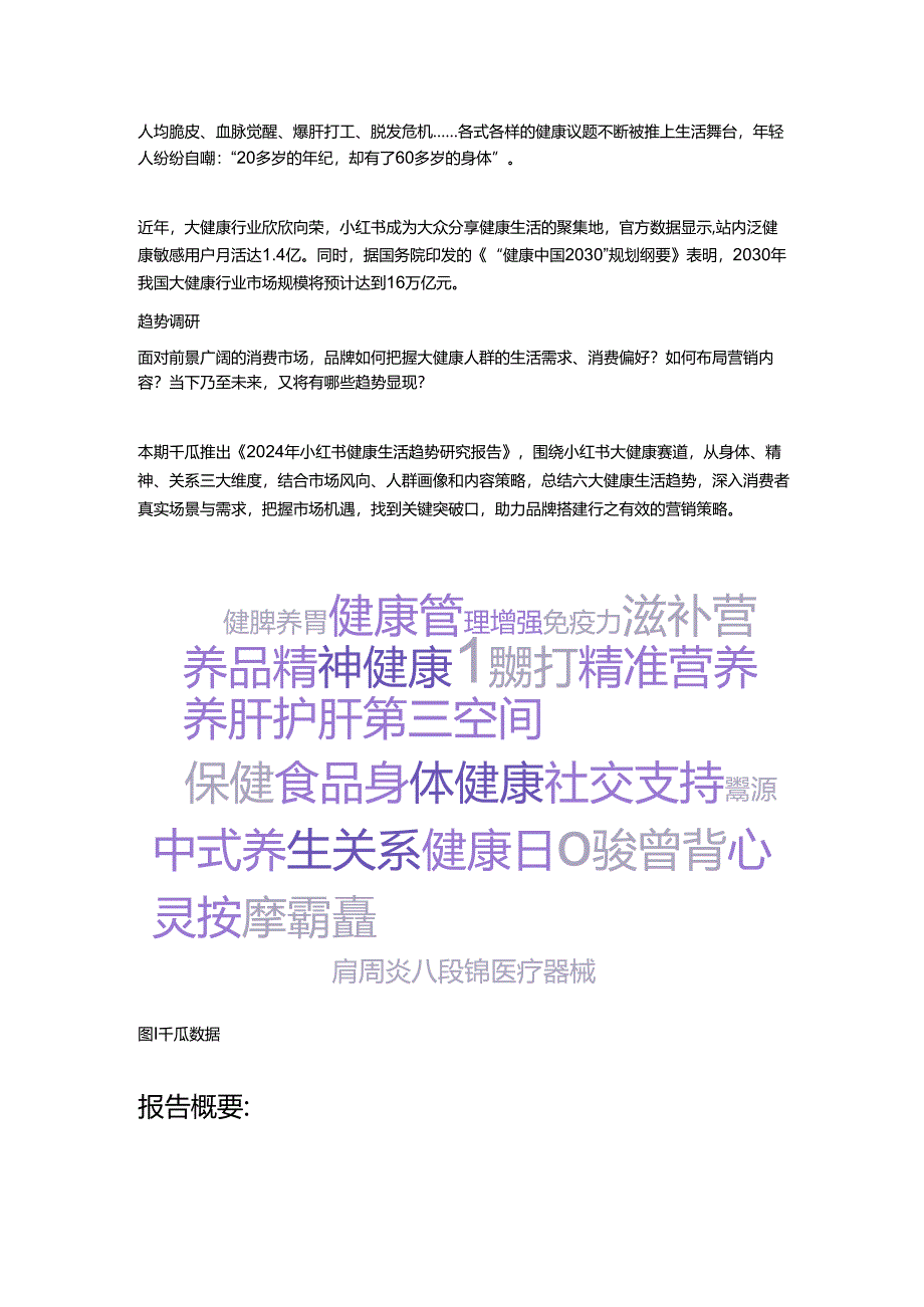 小红书健康进化论丨内容数据洞察报告.docx_第1页