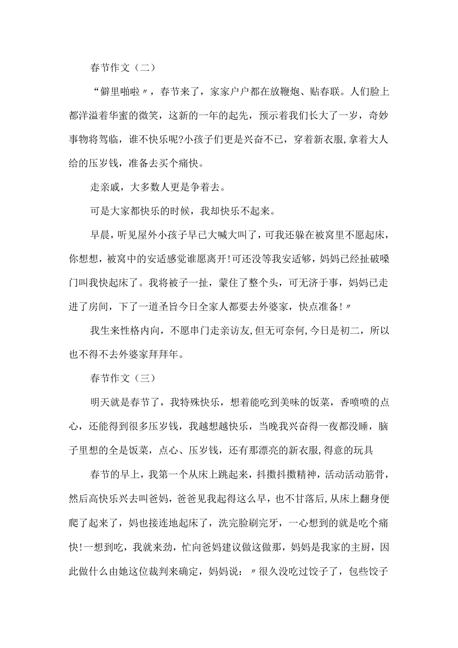 20xx春节新年作文300字_欢度春节作文范文大全5篇.docx_第2页