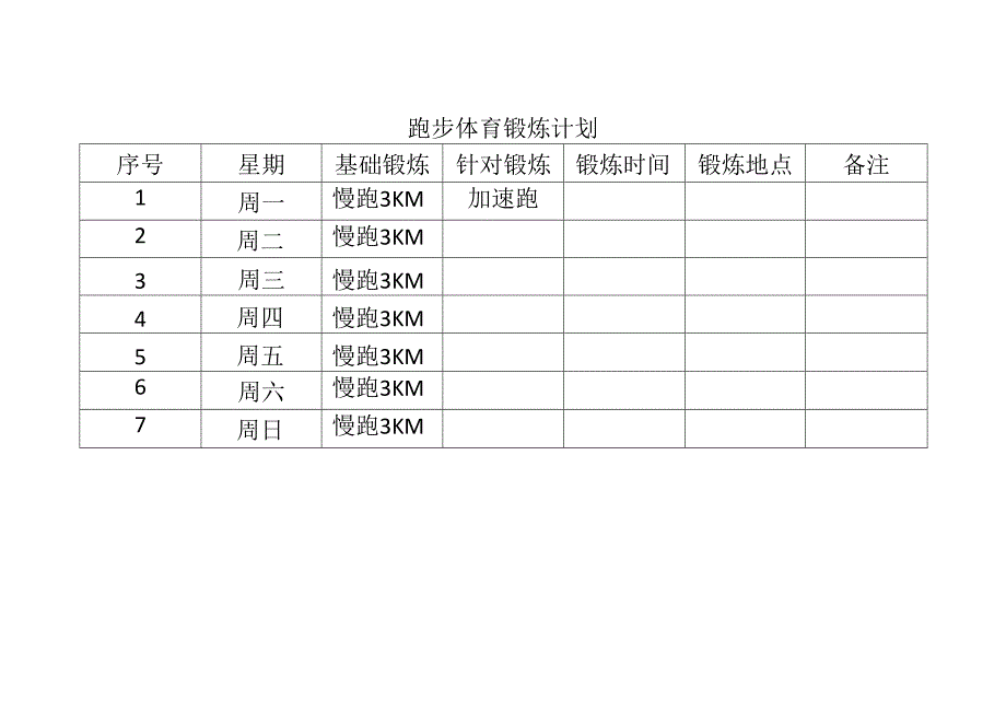 跑步体育锻炼计划.docx_第1页