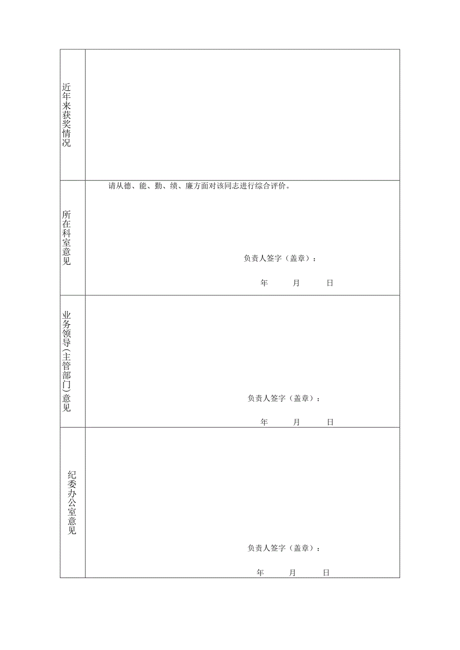 晋升晋级、评优医德医风考评表.docx_第2页