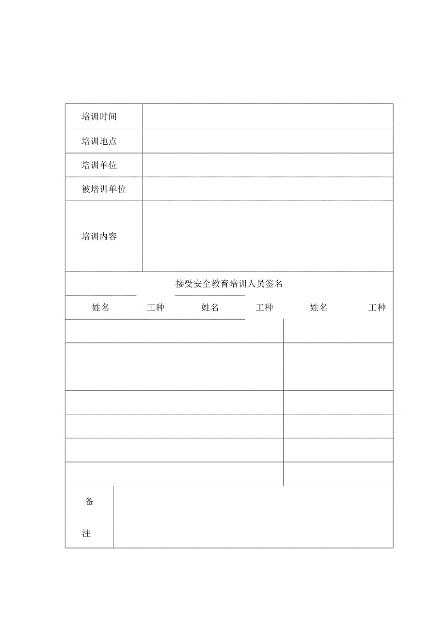 安全教育培训记录编号.docx_第1页