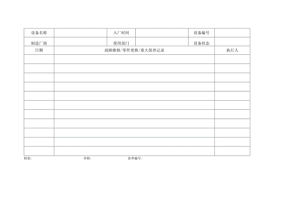 设备履历表（完整版）.docx_第2页