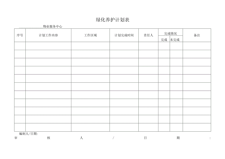 绿化养护计划表.docx_第1页