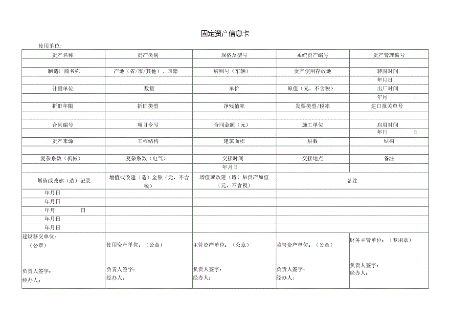 固定资产信息卡.docx_第1页