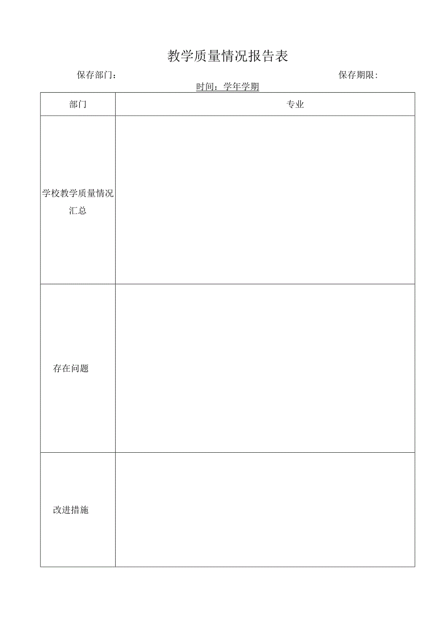 教学质量情况报告表.docx_第1页