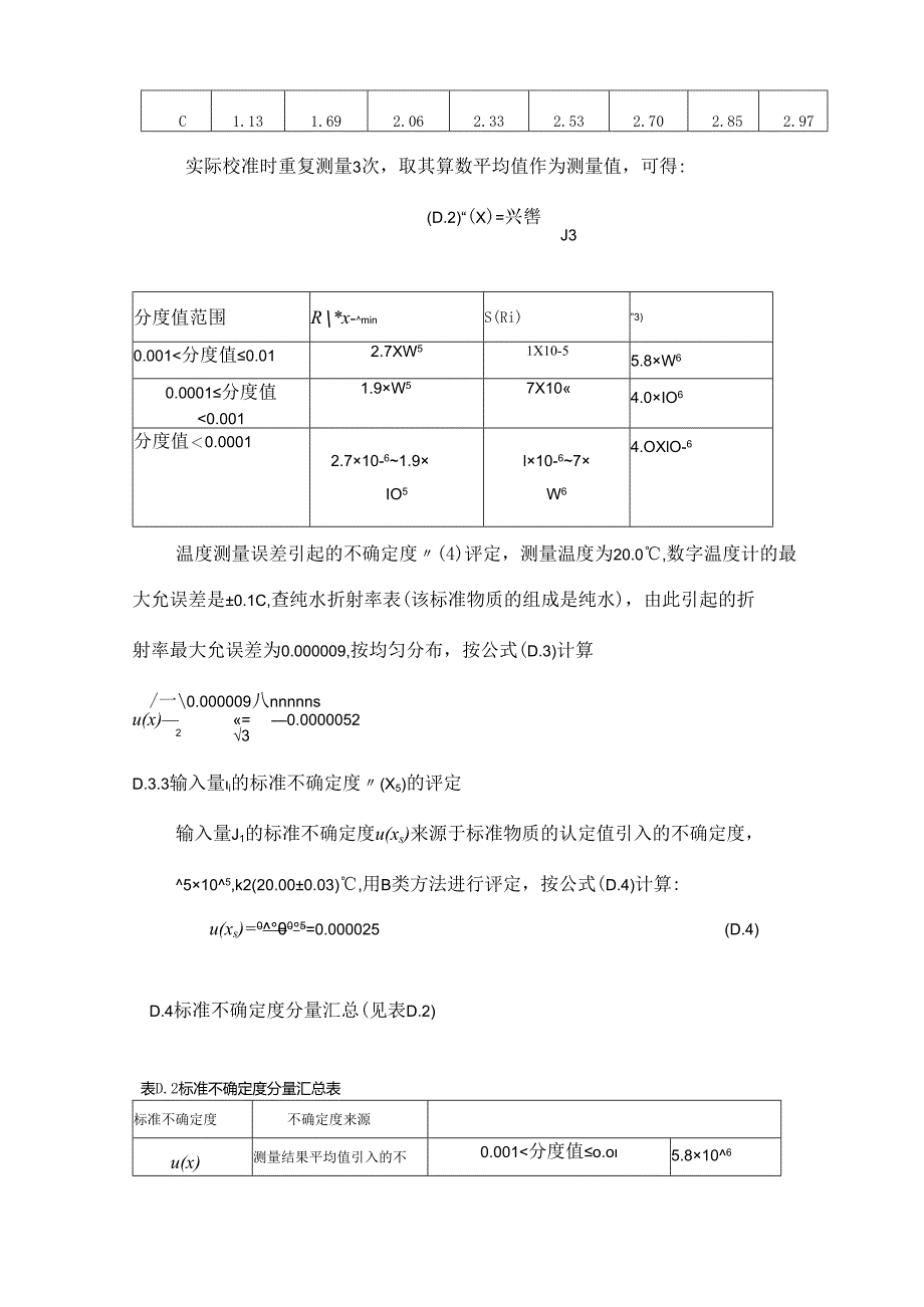 在线糖量（含量） 计示值误差测量不确定度评定示例.docx_第3页