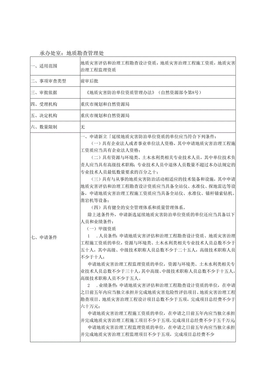 地质灾害防治单位资质（新立、延续）审批指南.docx_第1页