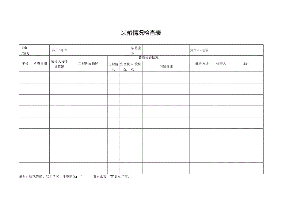 装修情况检查表.docx_第1页