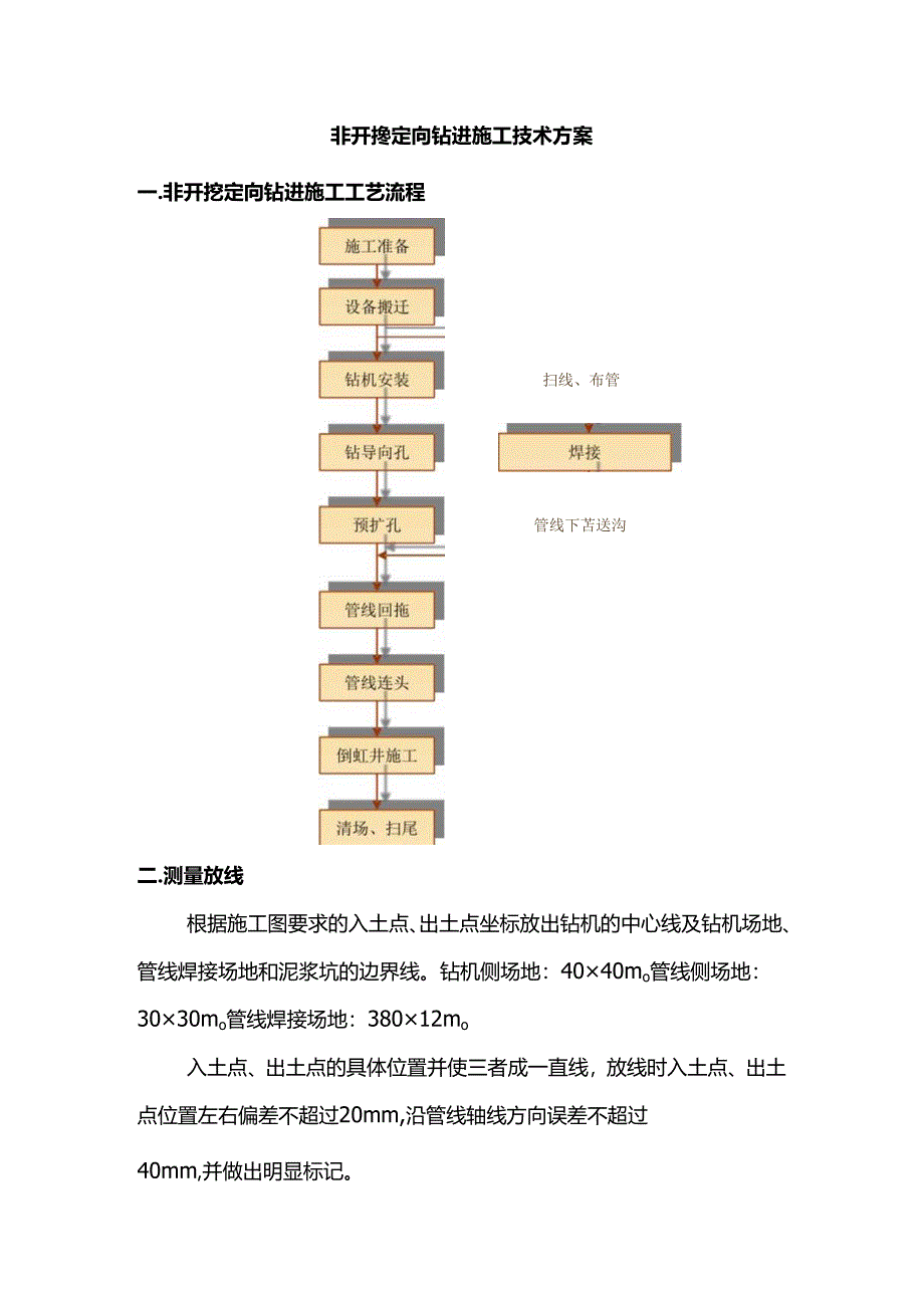 非开挖定向钻进施工技术方案.docx_第1页