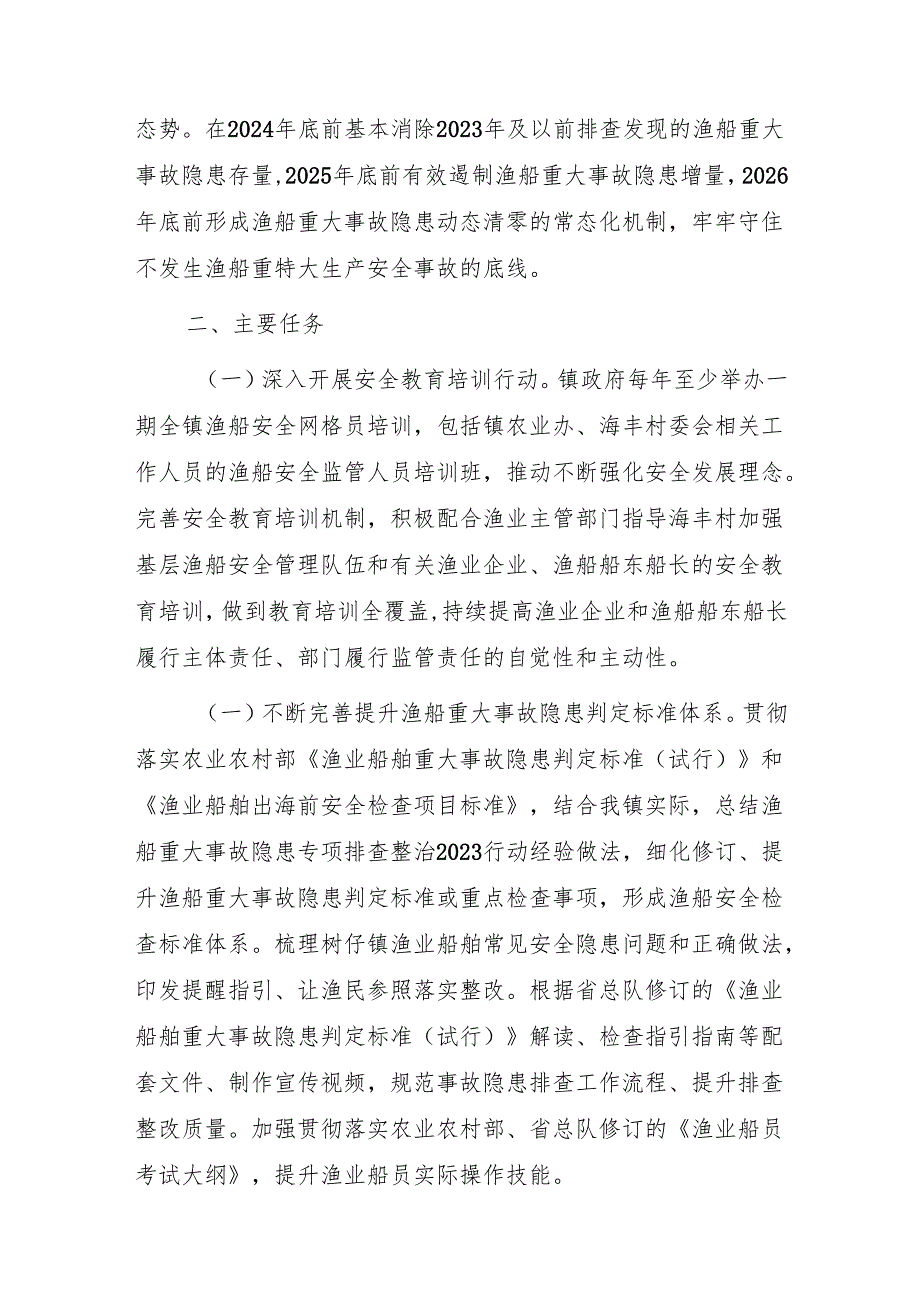 茂名市电白区树仔镇渔业船舶安全生产治本攻坚三年行动实施方案（2024—2026年）.docx_第2页