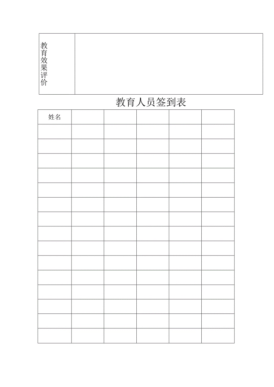 安全教育培训记录表参考模板精选5套.docx_第2页