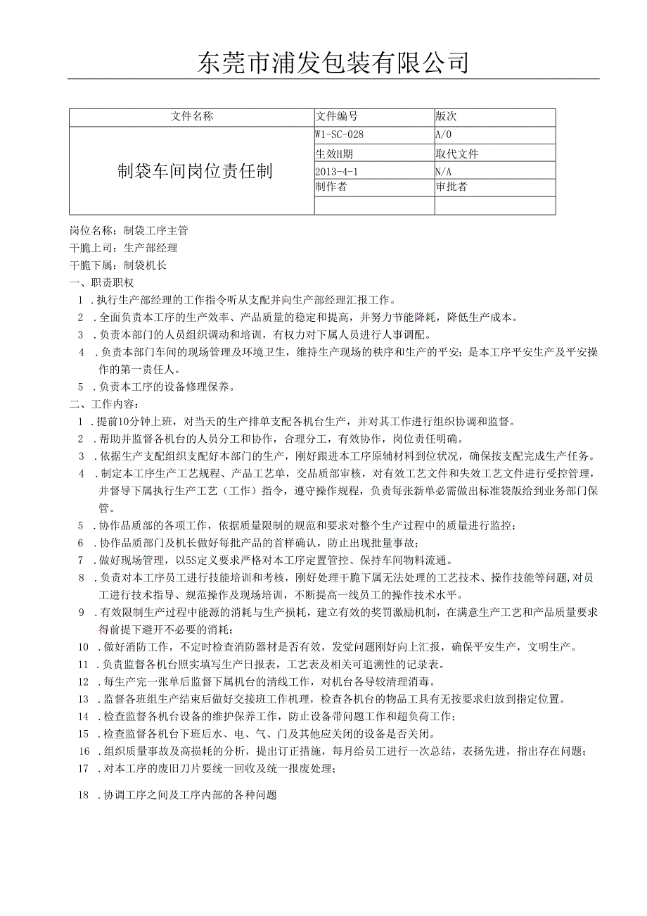 028-制袋车间岗位责任制.docx_第1页