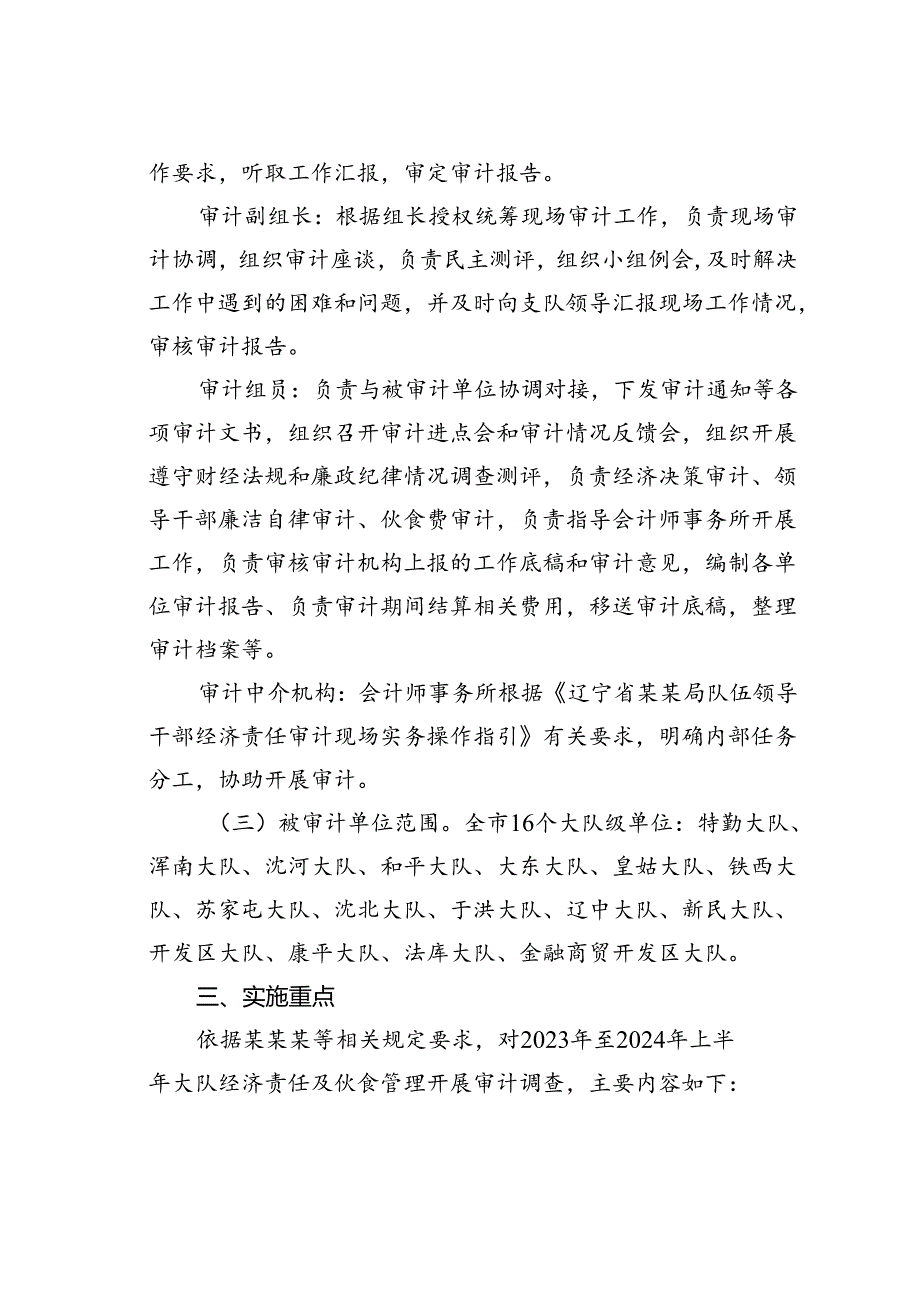 某某局队伍大队级单位领导干部经济责任审计实施方案.docx_第2页