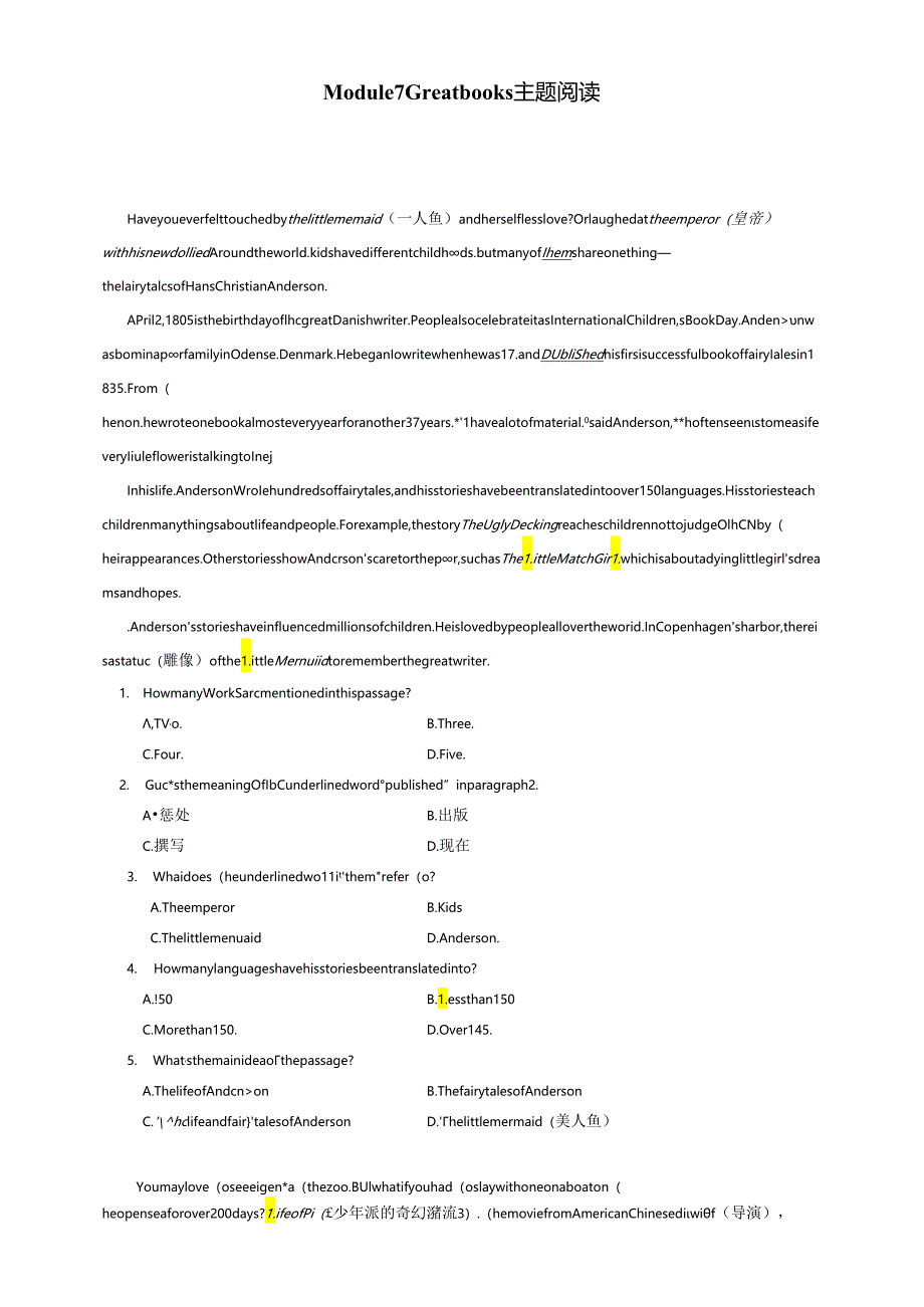 Module 7主题阅读.docx_第1页