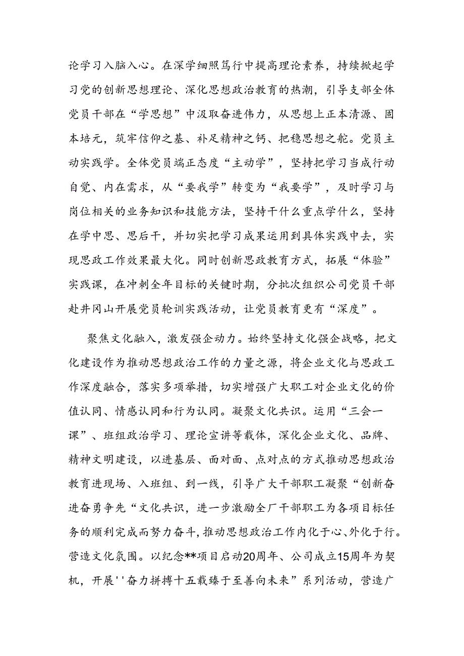 在国资国企系统思政工作座谈会上的汇报发言.docx_第2页