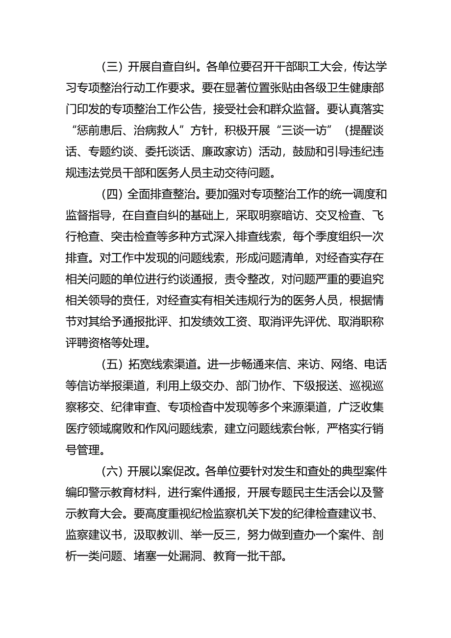 （10篇）关于开展医药领域腐败问题集中整治工作方案合集.docx_第3页