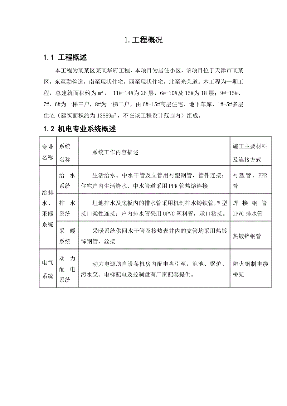 机电安装部分施工组织设计.doc_第1页