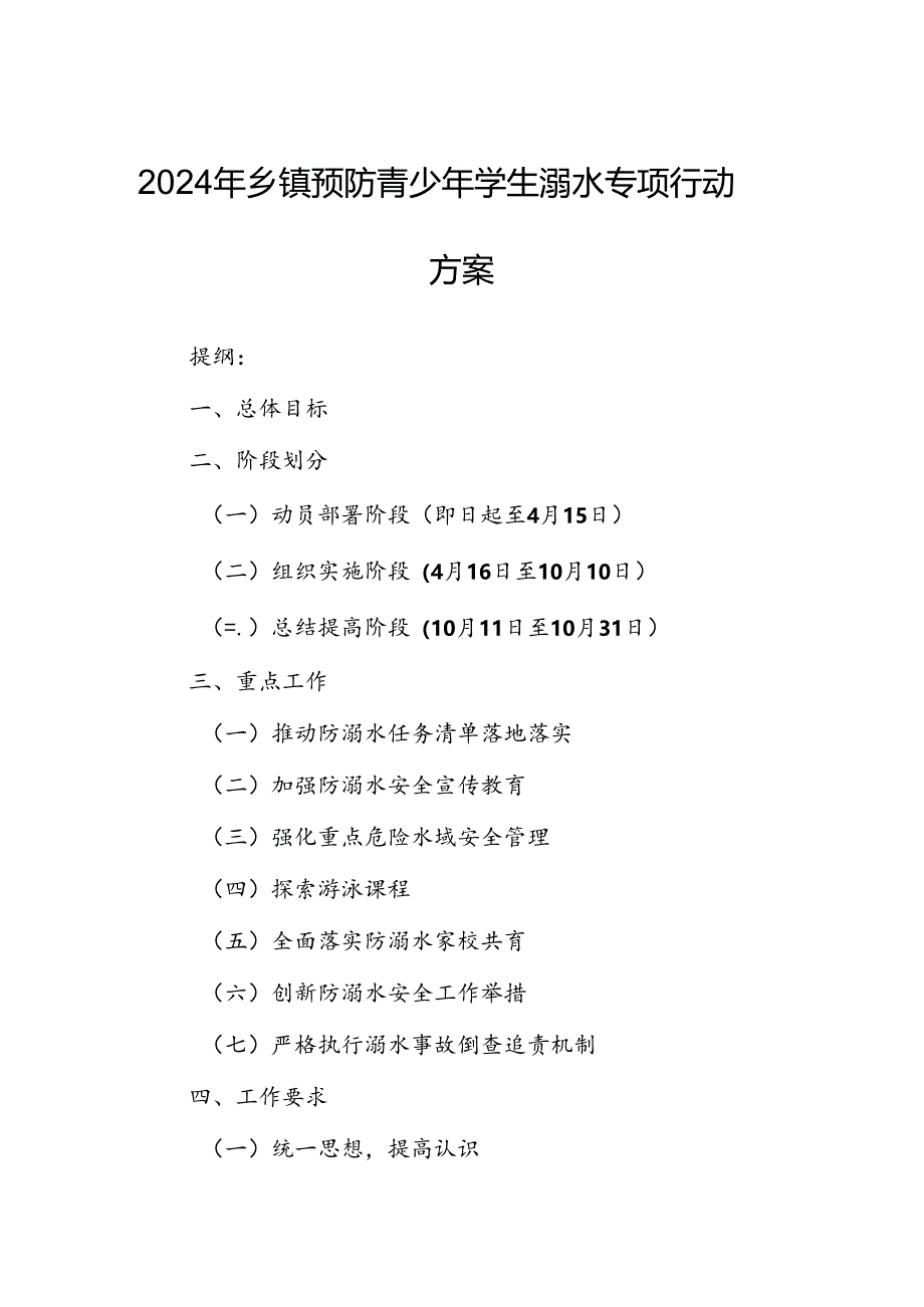 2024年乡镇预防青少年学生溺水专项行动方案.docx_第1页