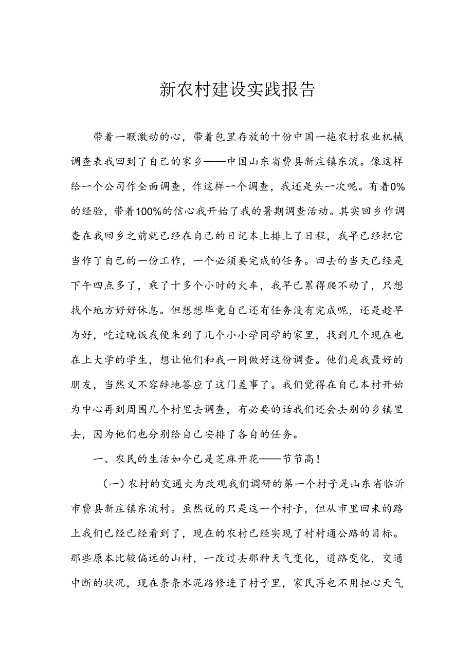 新农村建设实践报告.docx_第1页