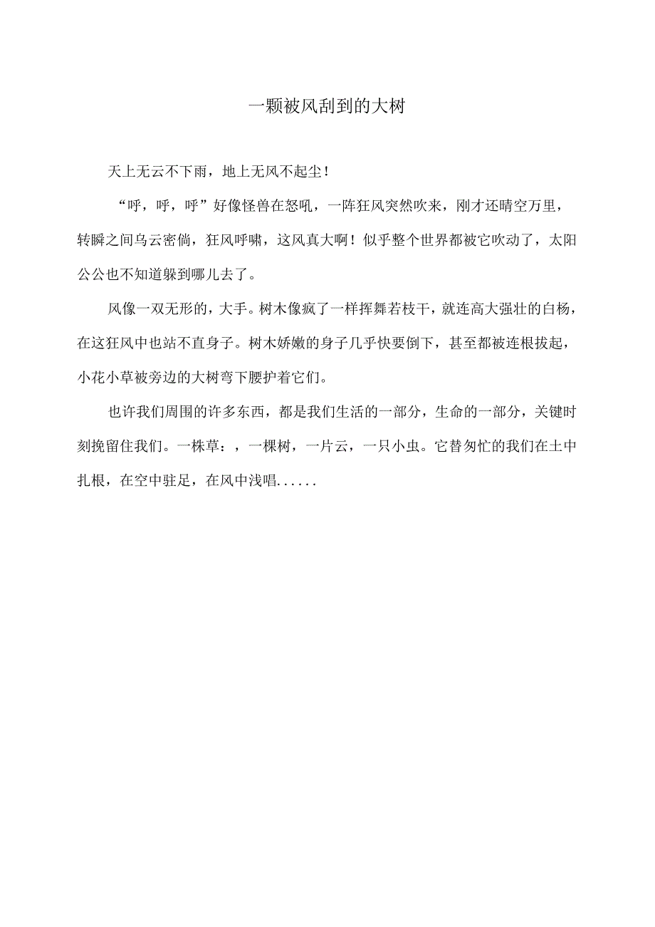 一颗被风刮到的大树（2024年）.docx_第1页