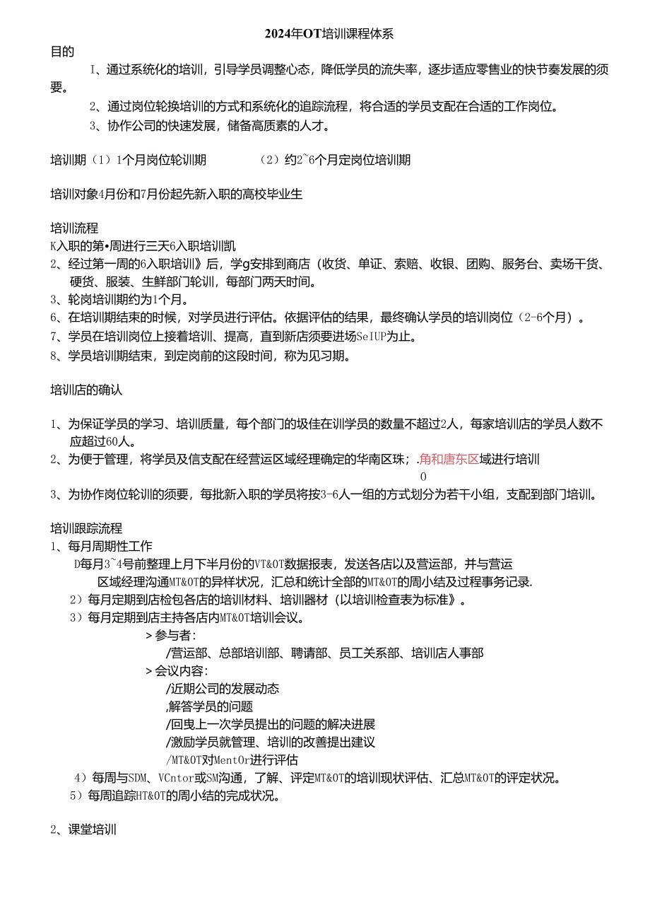 2024年新入职大学生(OT)培训课程体系.docx_第1页